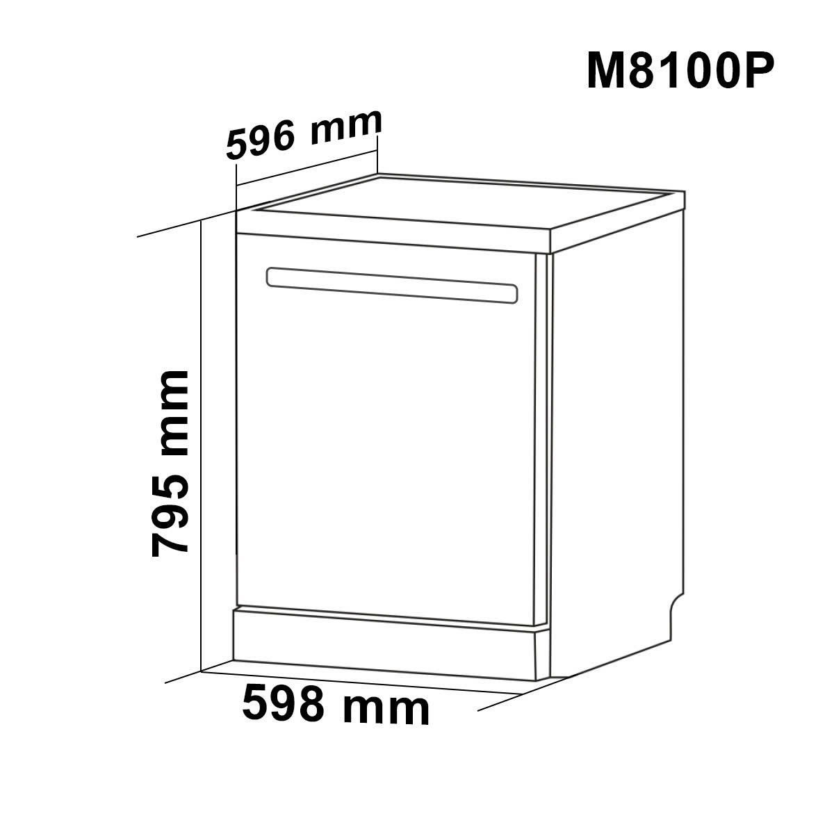 Máy rửa bát M8100P (Sấy bằng không khí nóng)